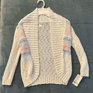 NWT - Carter’s girl open cardigan sweater / color: off white / size: 4T